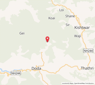 Map of Bhart, Kashmir
