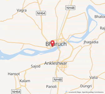 Map of Bharuch, Gujarat