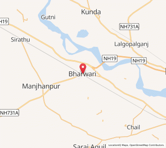 Map of Bharwari, Uttar Pradesh