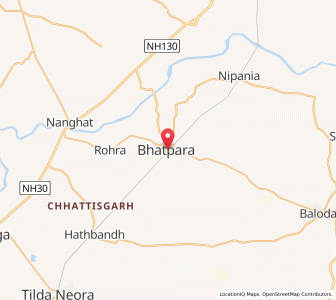 Map of Bhatapara, Chhattisgarh