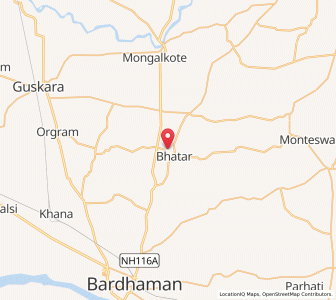 Map of Bhatar, West Bengal
