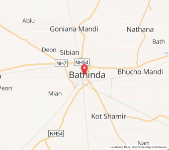 Map of Bhatinda, Punjab