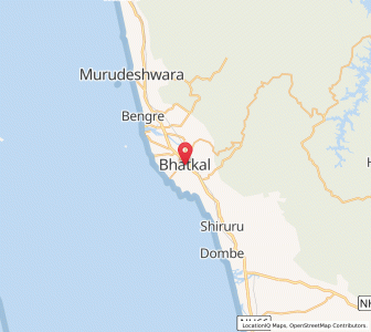 Map of Bhatkal, Karnataka