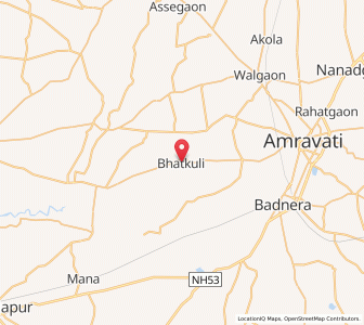 Map of Bhatkuli, Maharashtra