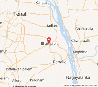Map of Bhattiprolu, Andhra Pradesh