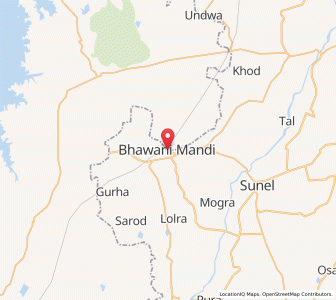 Map of Bhawāni Mandi, Madhya Pradesh