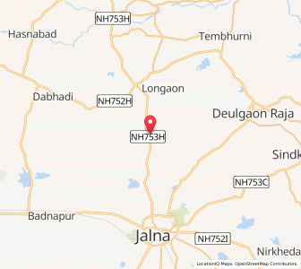 Map of Bhawani Pangri, Maharashtra