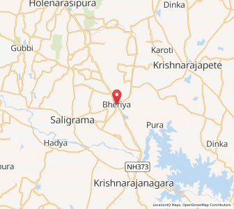 Map of Bherya, Karnataka