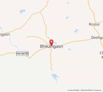 Map of Bhikangaon, Madhya Pradesh