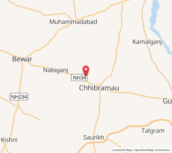Map of Bhikhampur Amjad, Uttar Pradesh