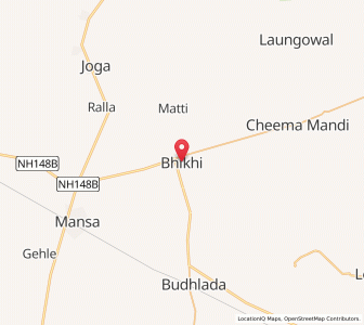 Map of Bhikhi, Punjab