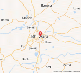 Map of Bhilwara, Rajasthan