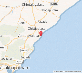 Map of Bhimunipatnam, Andhra Pradesh