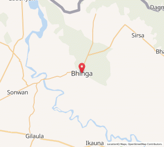 Map of Bhinga, Uttar Pradesh