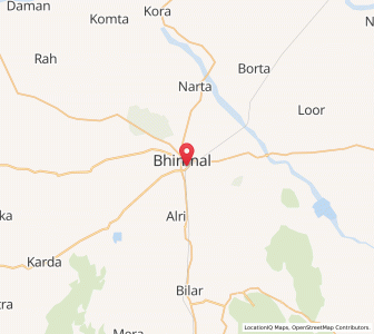 Map of Bhinmal, Rajasthan