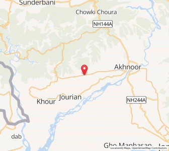 Map of Bhiri, Kashmir