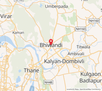 Map of Bhiwandi, Maharashtra