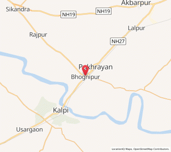 Map of Bhognipur, Uttar Pradesh