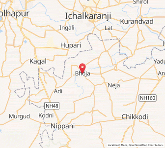 Map of Bhoj, Karnataka