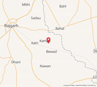 Map of Bhojan, Rajasthan