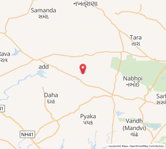 Map of Bhojraj, Gujarat