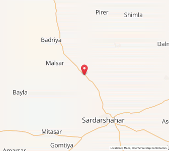 Map of Bhojrasar, Rajasthan