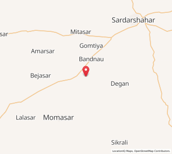 Map of Bhojusar Upadhiyan, Rajasthan