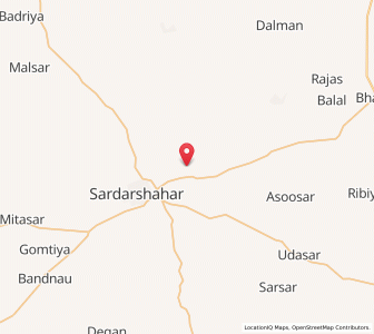 Map of Bholusar, Rajasthan