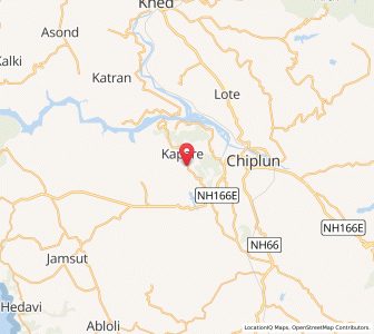 Map of Bhom, Maharashtra