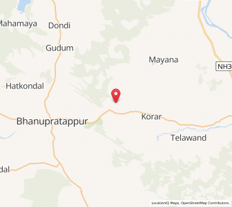Map of Bhondiapara, Chhattisgarh