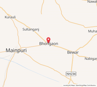 Map of Bhongaon, Uttar Pradesh