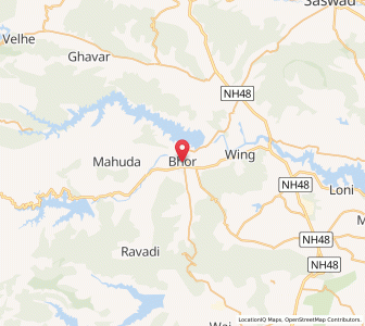 Map of Bhor, Maharashtra