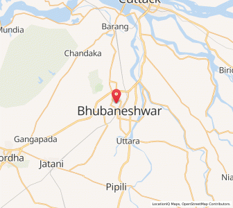 Map of Bhubaneswar, Odisha
