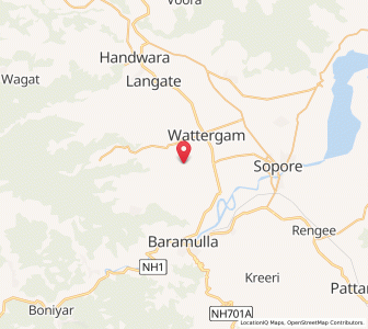 Map of Bhudan Saripore, Kashmir