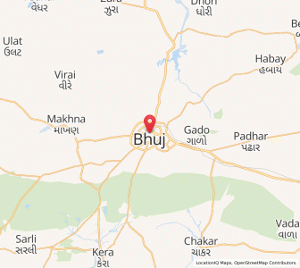 Map of Bhuj, Gujarat