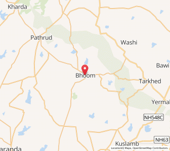 Map of Bhum, Maharashtra