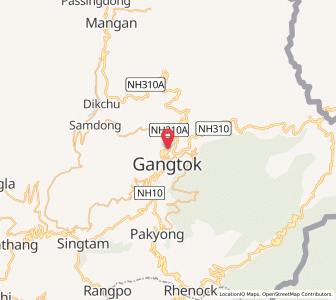 Map of Bhurtuk, Sikkim