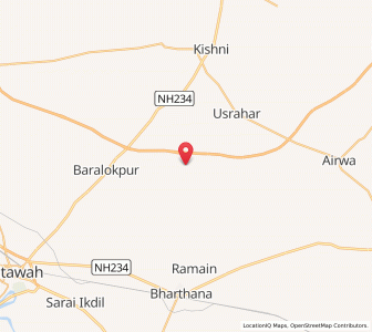 Map of Bhuta, Uttar Pradesh