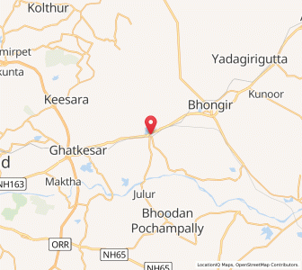 Map of Bibinagar, Andhra Pradesh