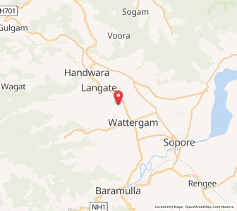 Map of Bicharwor, Kashmir