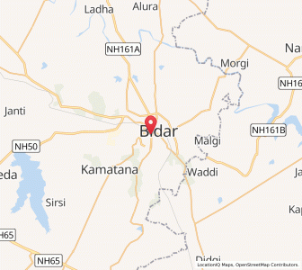 Map of Bidar, Karnataka