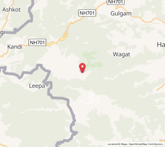 Map of Bidroni, Kashmir