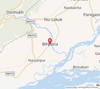 Map of Bihpuriagaon, Assam
