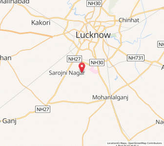Map of Bijnaur, Uttar Pradesh
