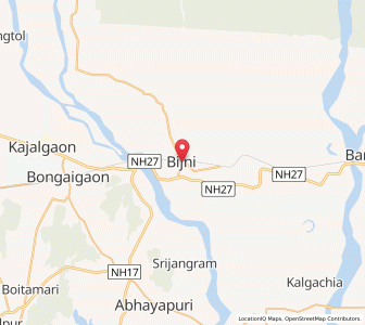 Map of Bijni, Assam