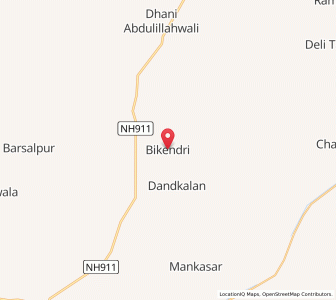 Map of Bikaneri, Rajasthan