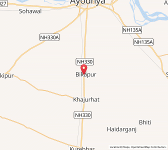 Map of Bikapur, Uttar Pradesh