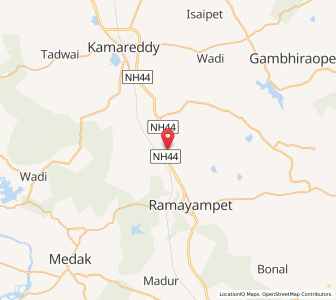 Map of Biknur, Andhra Pradesh