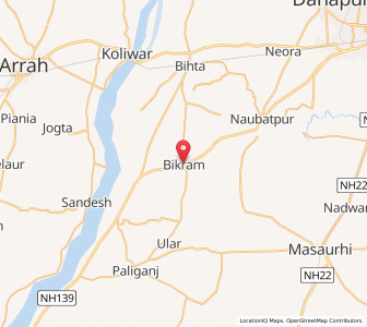 Map of Bikram, Bihar