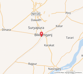 Map of Bikramganj, Bihar